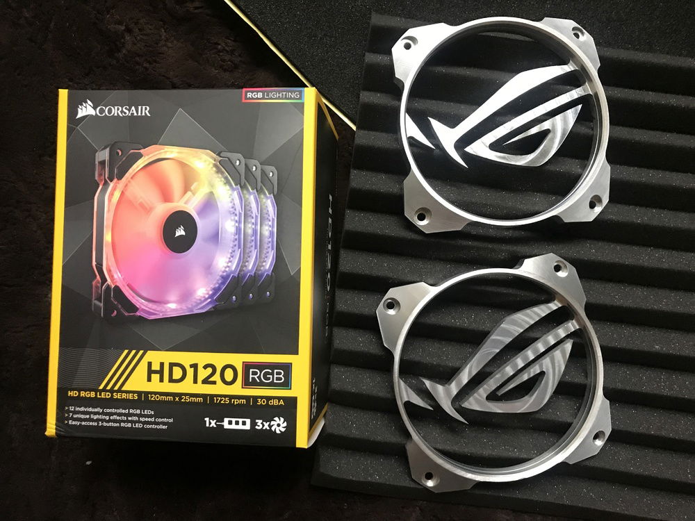 custom fan cover + RGB fans