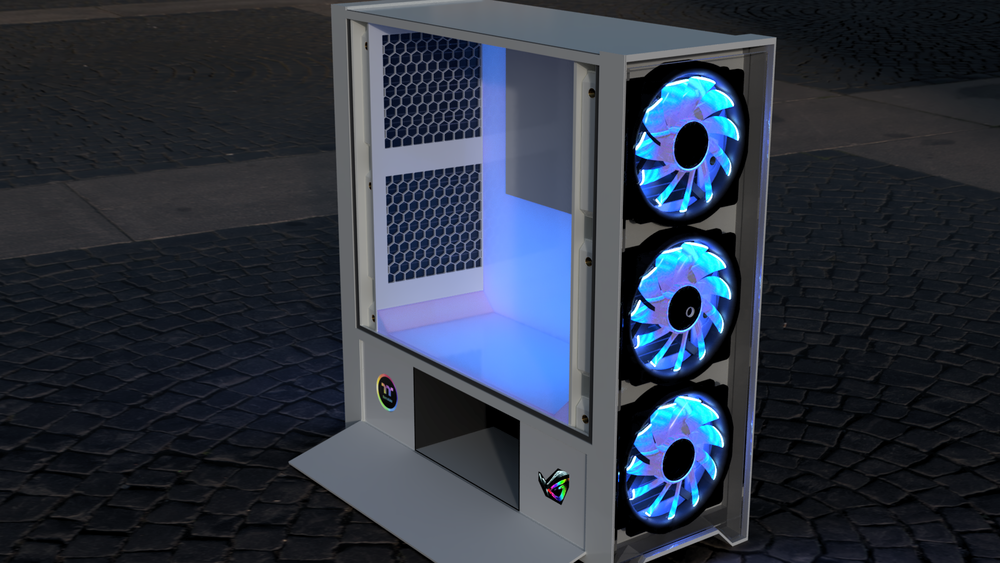 B4 i decided that the mobo surround would not be lit