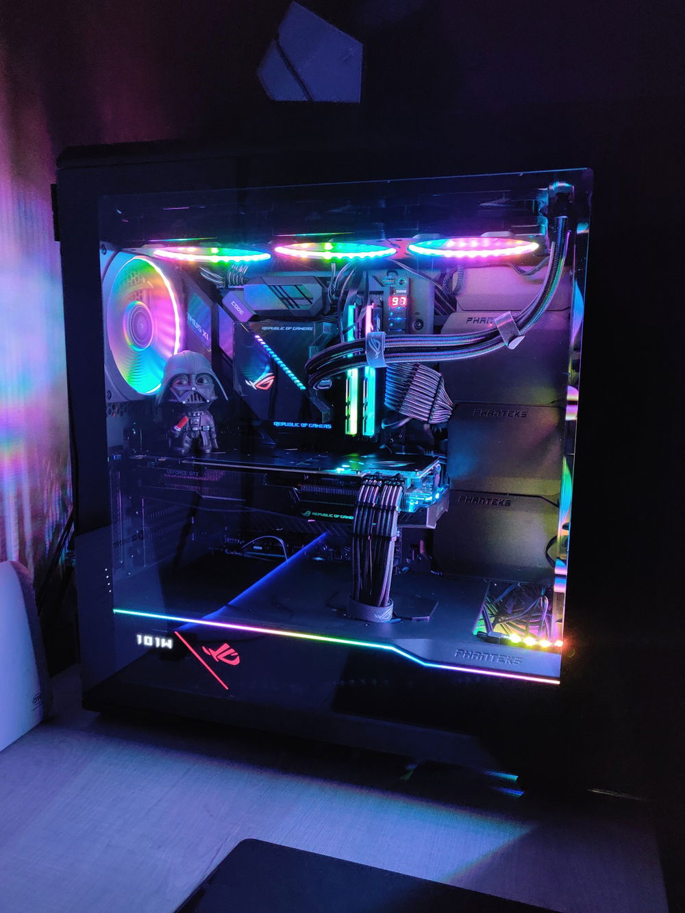 Everything finished, The case sitting on my desk.