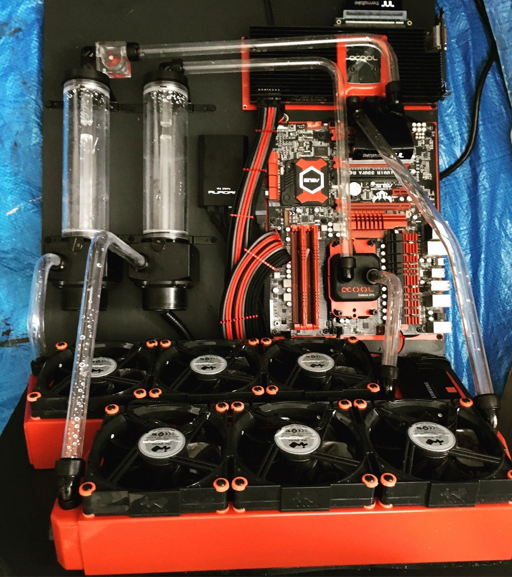 Hardware setup inside the desk