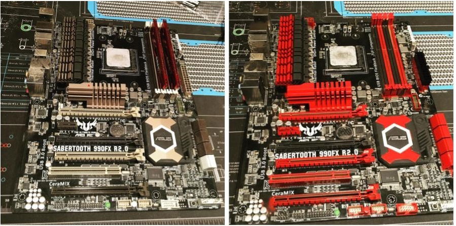 Motherboard didn't match the theme.... so we painted it