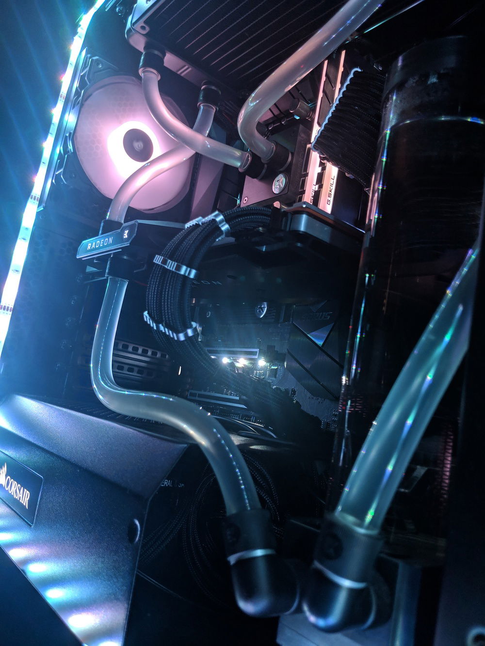 Lower view of reservoir, and build