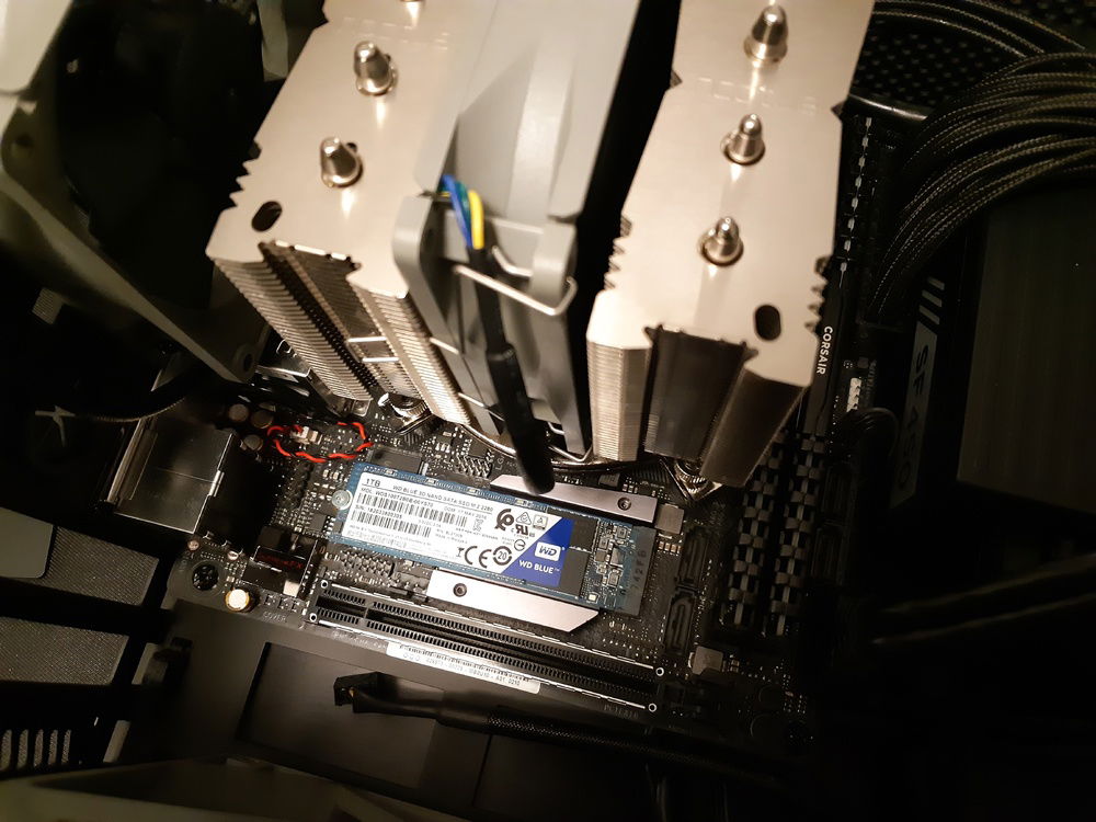 Replaced 2nd M.2 512GB NVMe WD Black with M.2 1TB Sata3 WD Blue