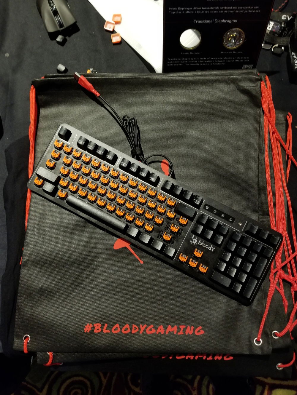 Here's all the keys I had swapped, thanks to Bloody for providing all of the switches free of charge!