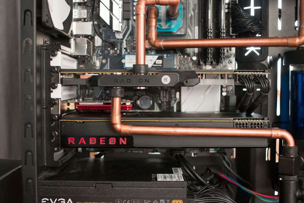 Testing the new card before switching to a water block.