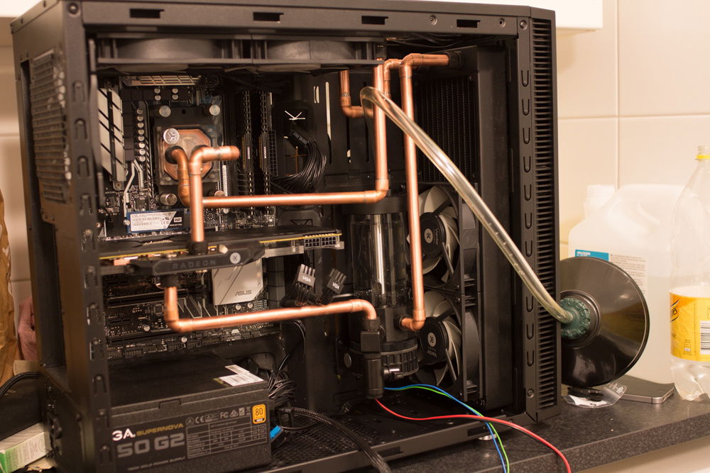 Fully assembled, doing rinse and leak testing