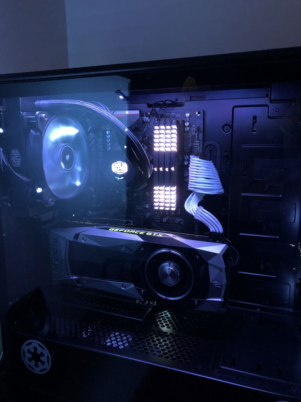 View through the glass including new 1070 founders edition