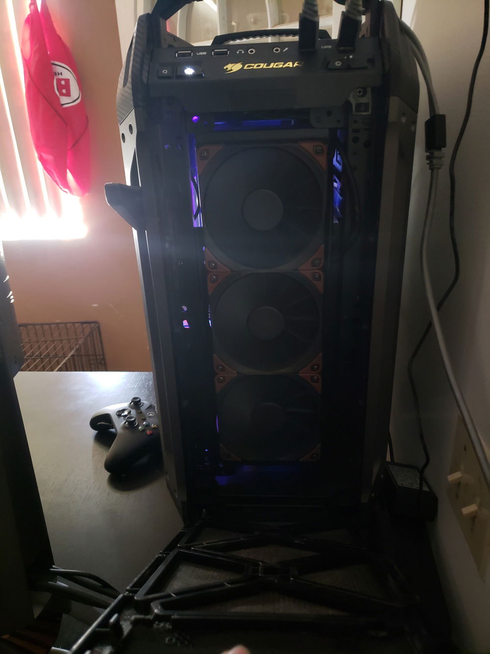 3x noctua industrial ppc 3000rpm fans pushing through a 60mm rad