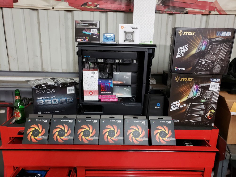 Pic right before a couple of last minutes changes. Went to microcenter for some ram, and noticed they just stocked a board that they didn't have last week. Made an extra trip to switch from the Ace to the Godlike