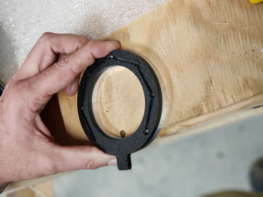 Making sort of a notch style pump bracket for mid plate
Time to cut!