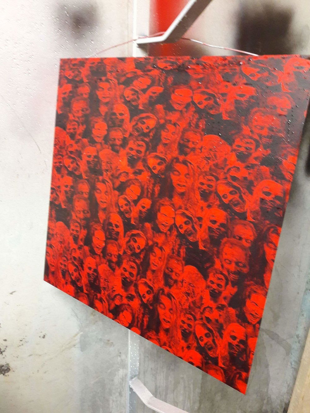 Back panel after paint and hydrodipping