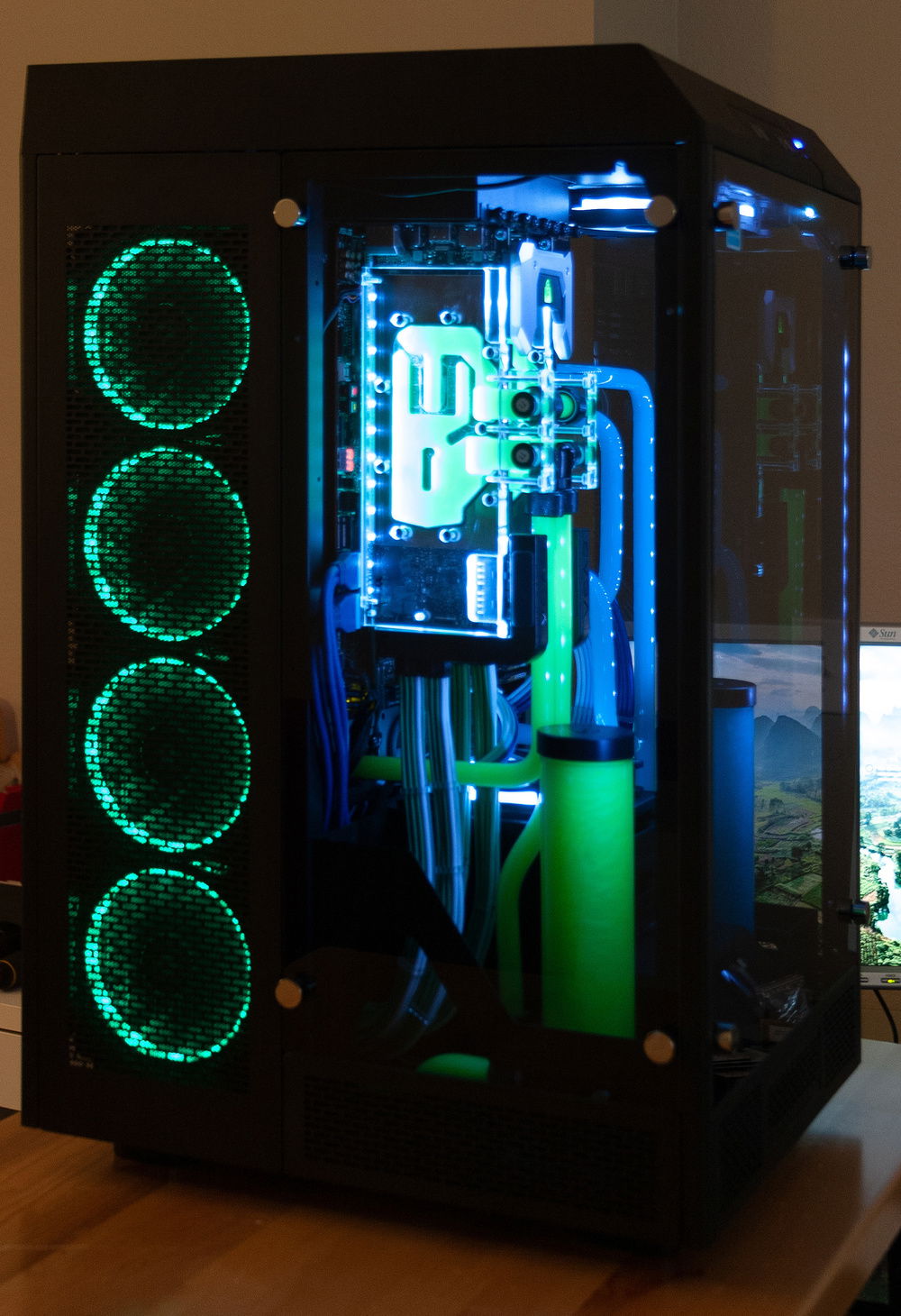 Overview of the system with fill color scheme.