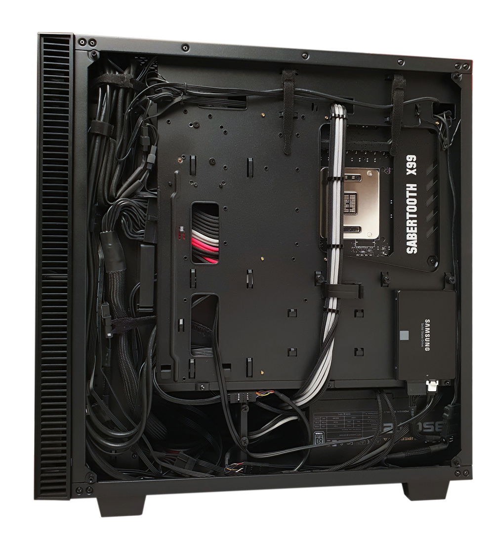 Cable management at the back.