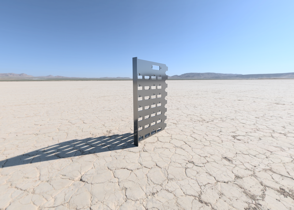 One piece I/O bracket rendered, ready to cut