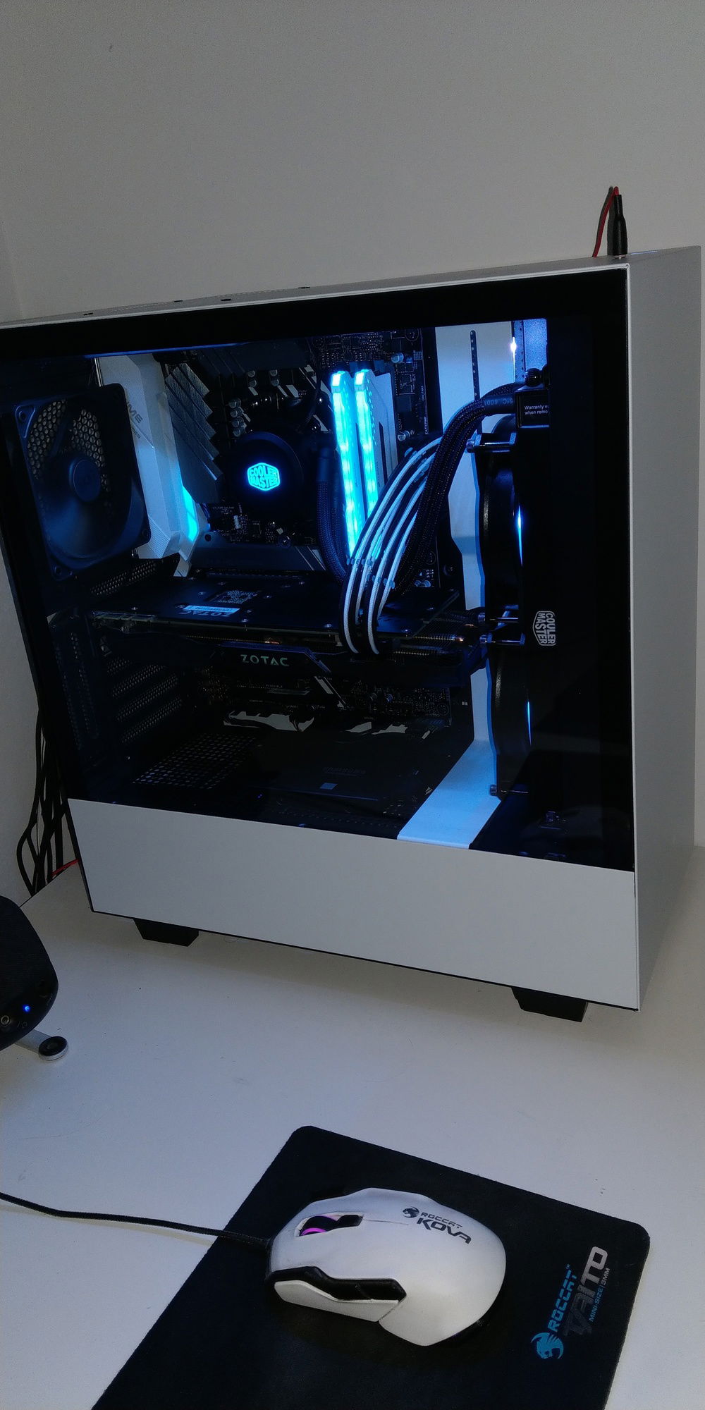 With Black and White cabelmod cables for the GPU