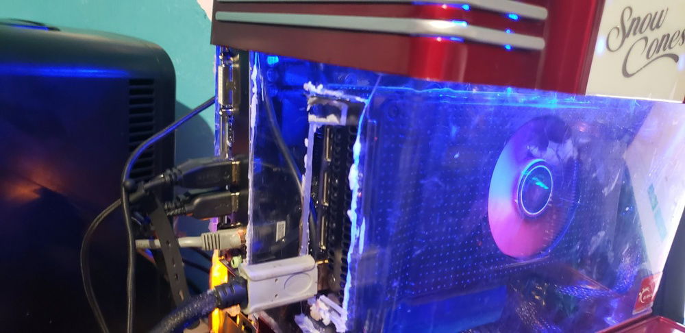 Left side of the computer, showing io ports