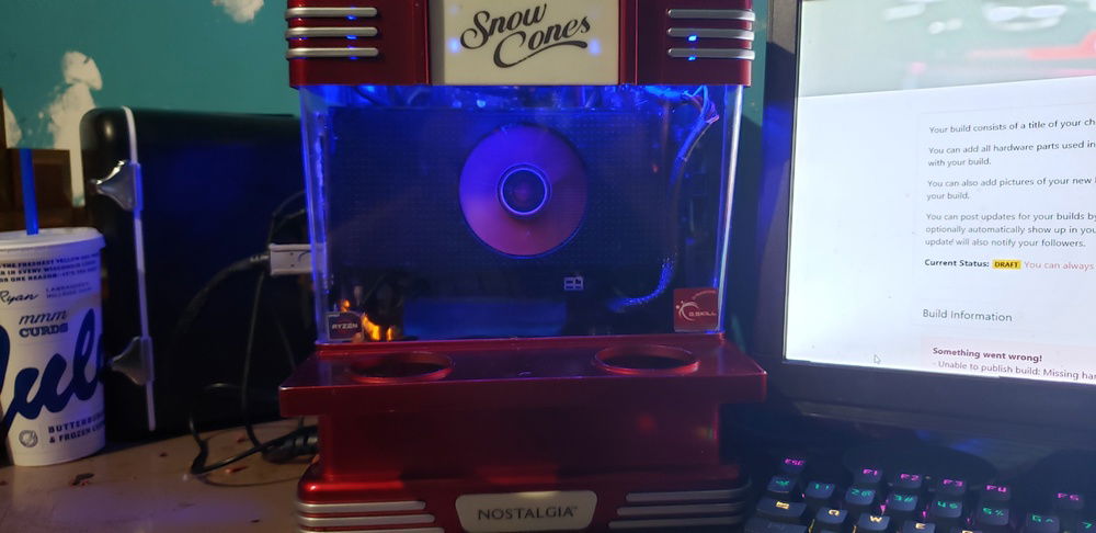 Front of the computer, displaying the RX 580