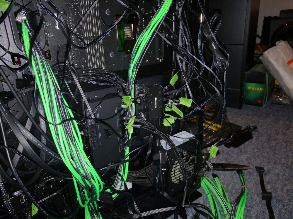 Commander pros mounted and cables attached