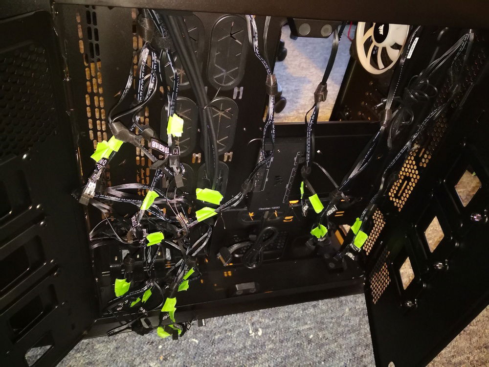 The cable identification system I used...  Masking tape :)