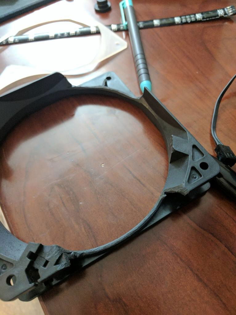 I made a cutout for the front panel connectors.