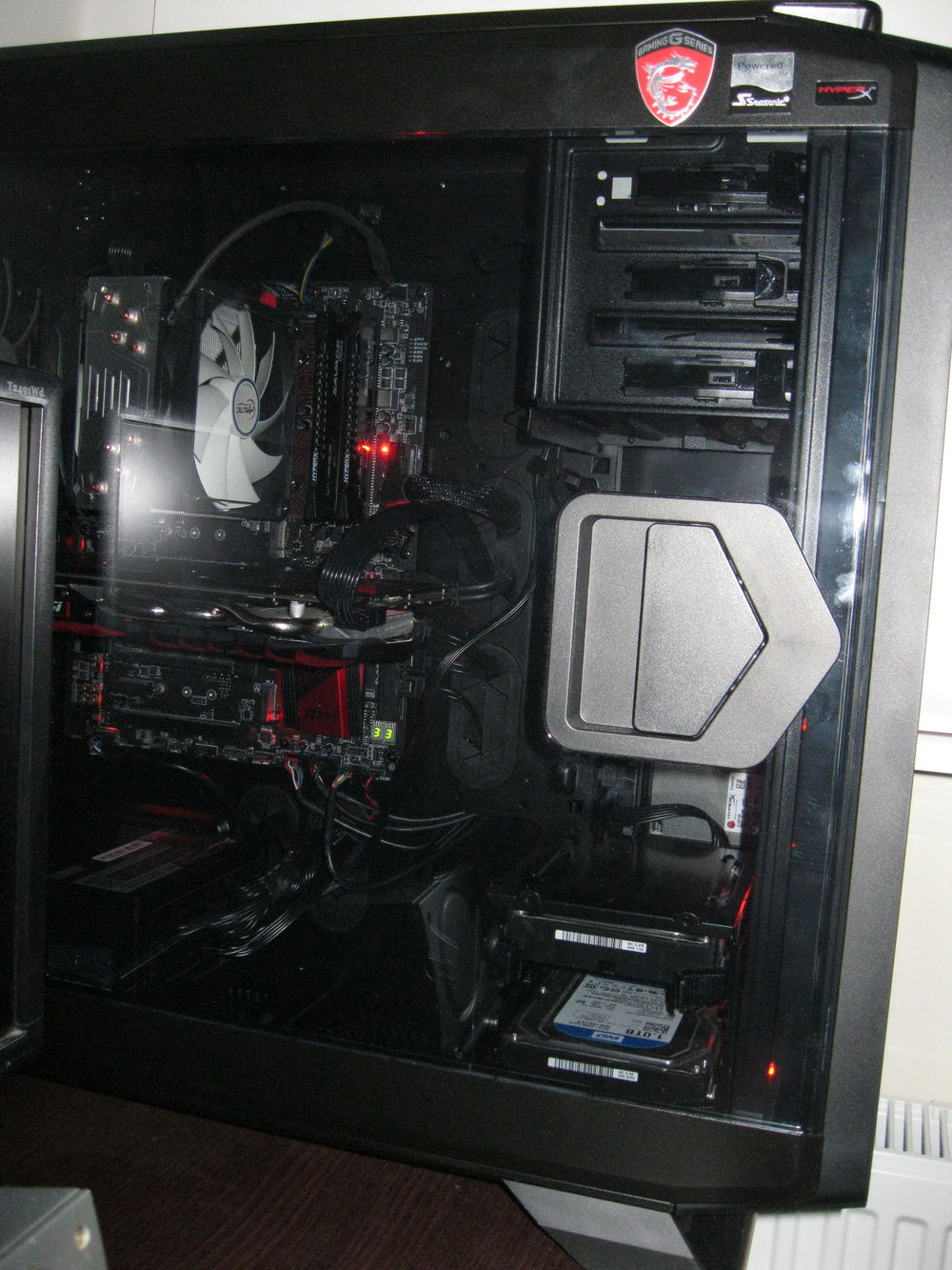 System up and running with visible case badges.