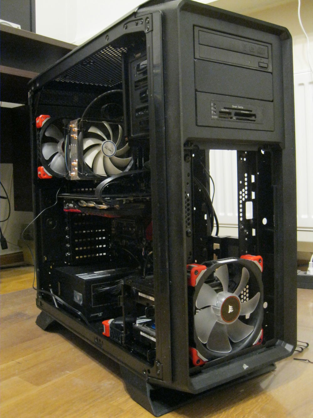 During fans installation.