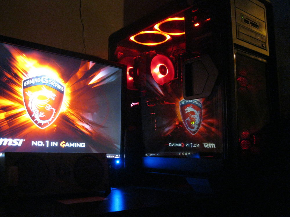 Night shot of finished build.