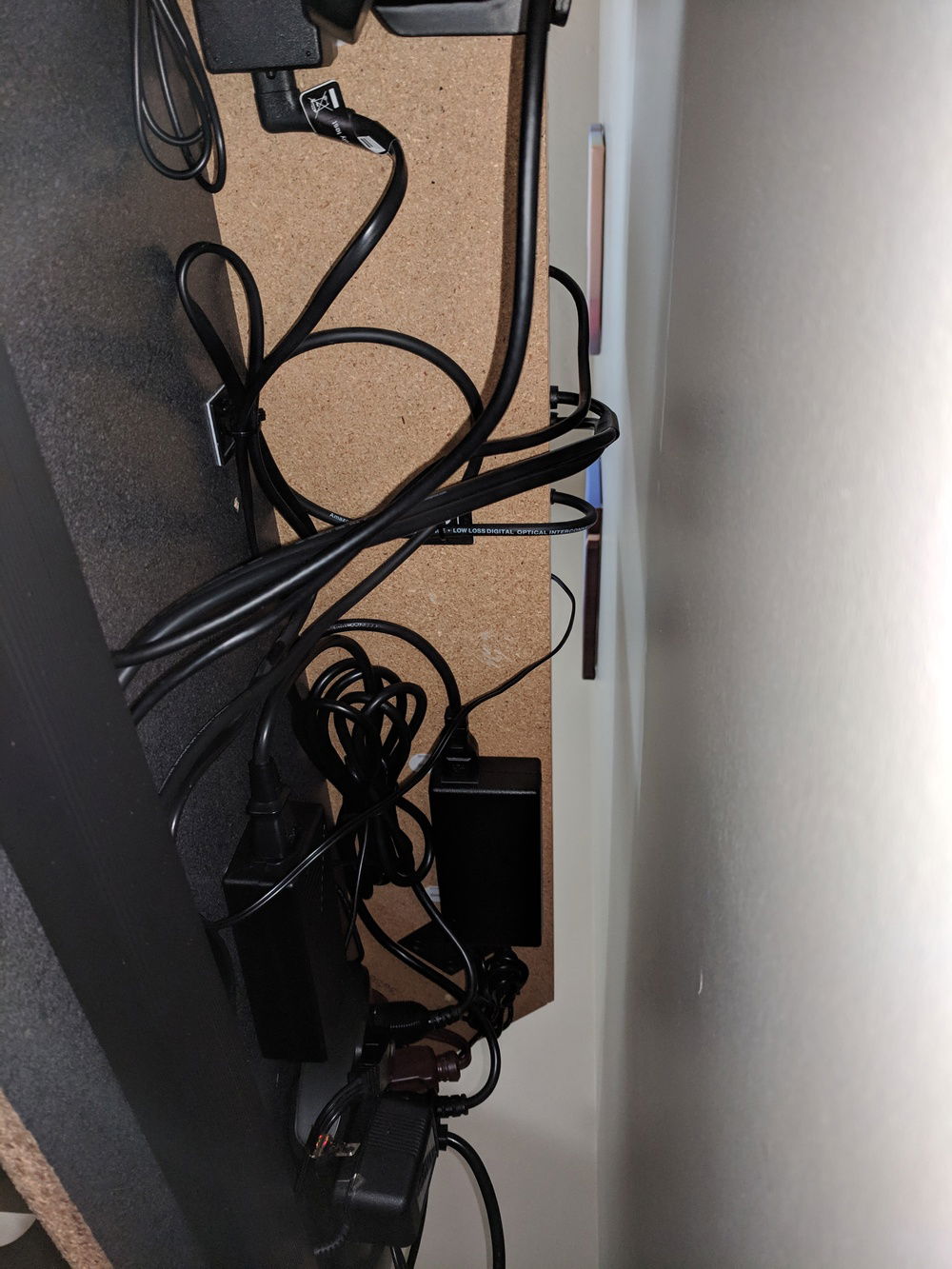 People say we all focus on the computer but the desk cable management is crap.