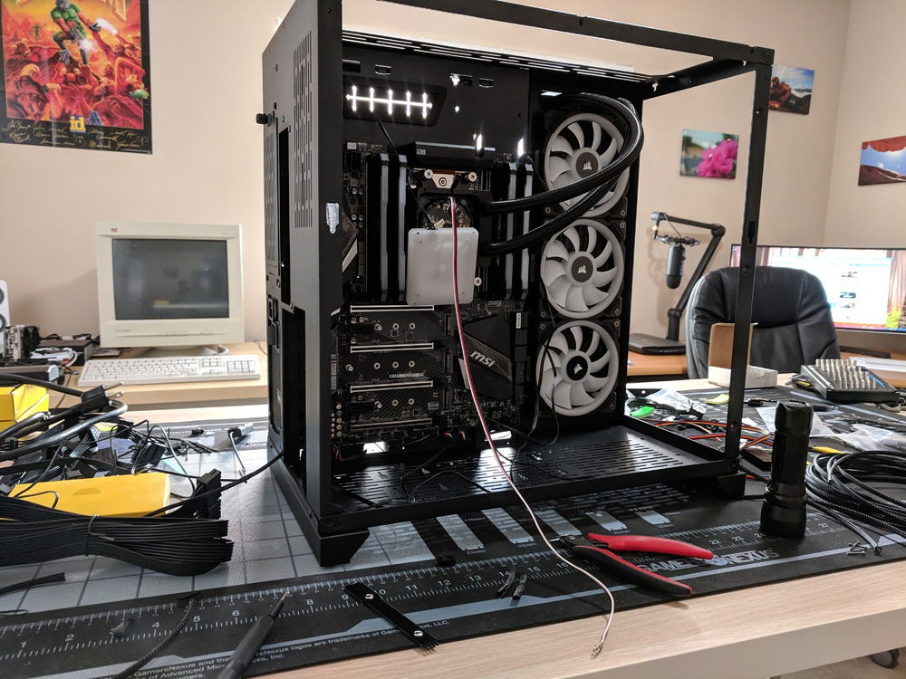 Just sleeving the pump cable on the AIO since the sleeve job from the factory sucked.