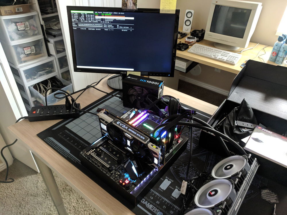 Stress testing on the work bench.