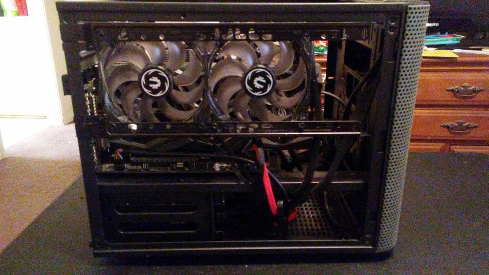 moved fans to top of case and window to side