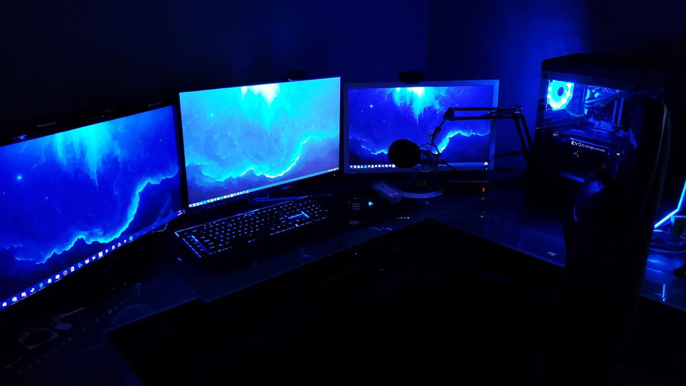 This is my current setup, a couple things aren't listed in parts such as my mic which is a GXL2200 with a U-Phoria UMC22 along with my 600gb external drive and ofc my chair which is a GT-Racing Speed (Grey). Also I have 2 webcams, one being a C920 and a C270. And a Wii somewhere in there.