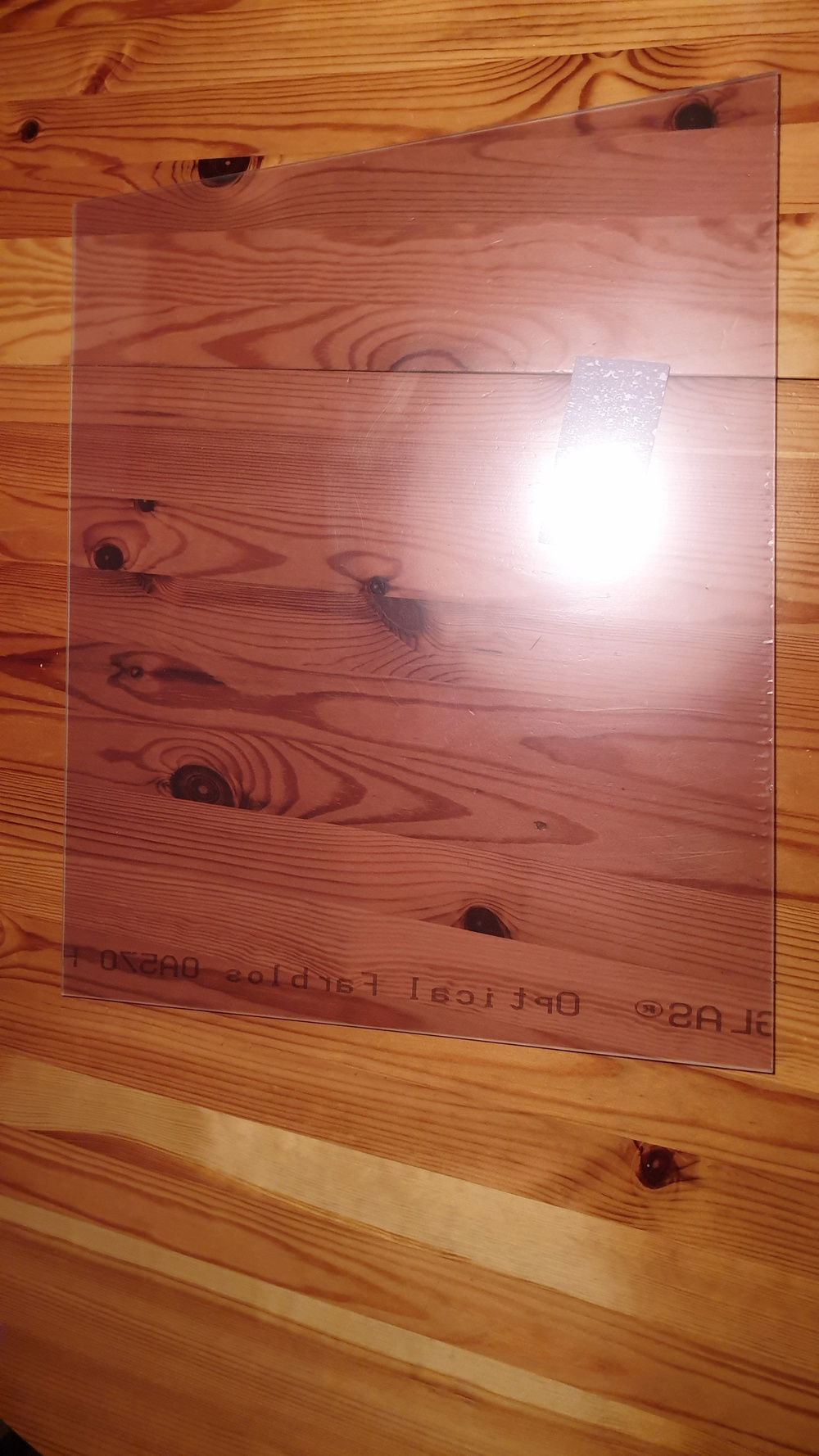 The new plexiglass panel