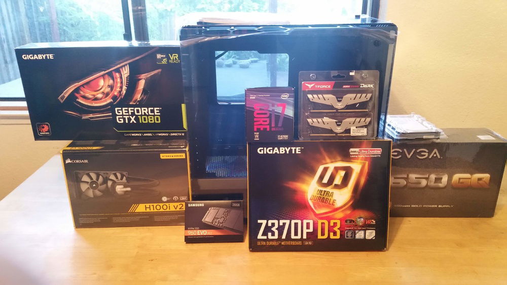 Early on, all the boxes together.