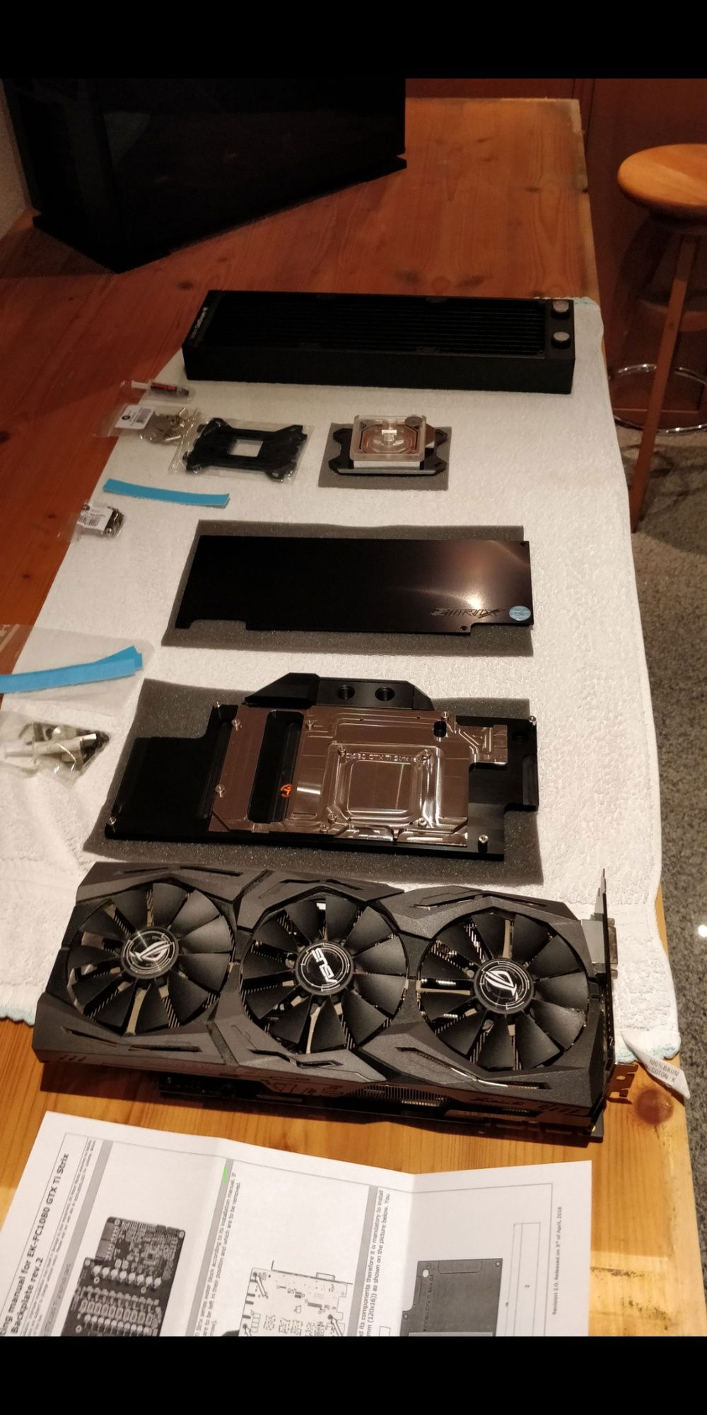 Changing the stock cooling to liquid cooling!