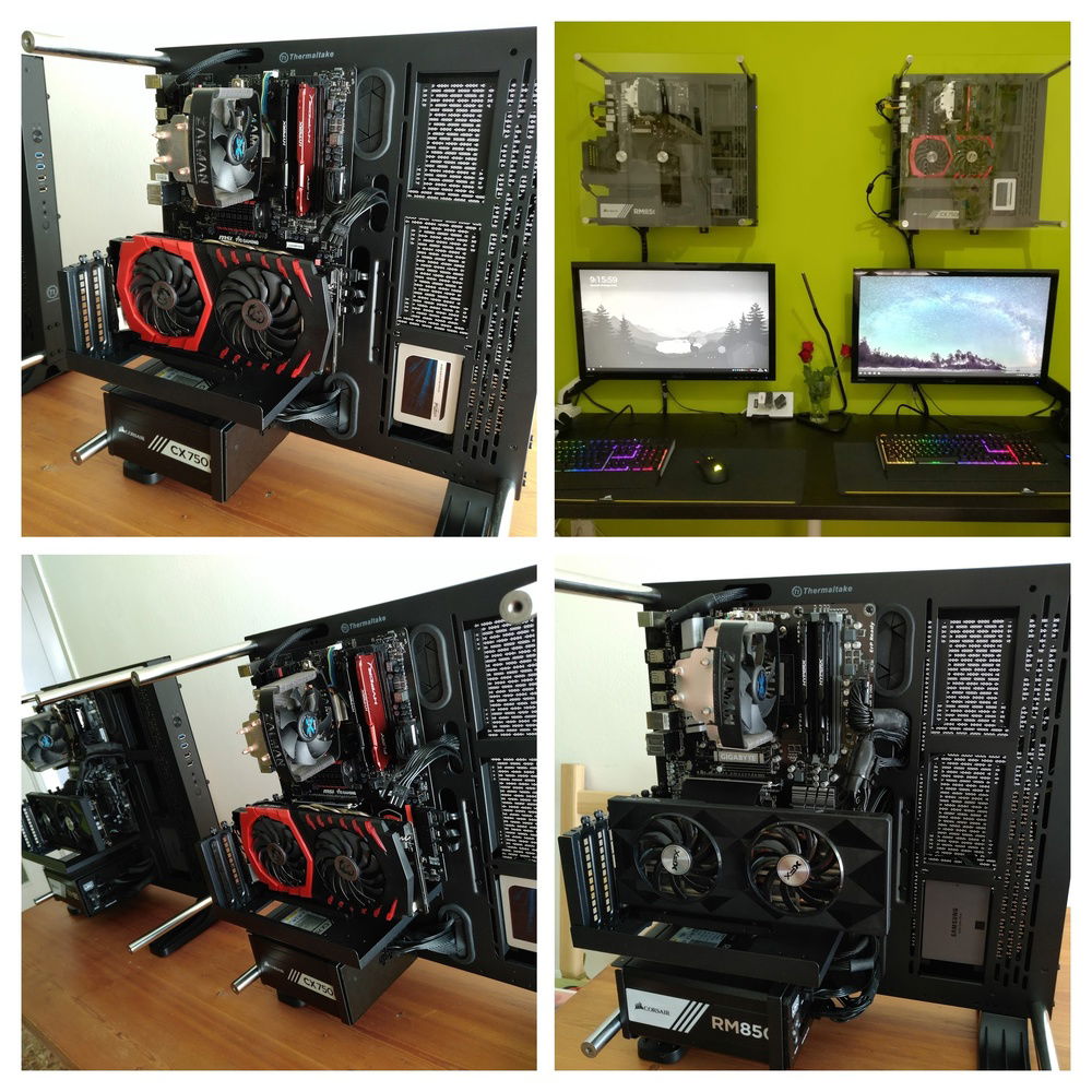 Pictures before upgrade of the red one (new ssd and psu)