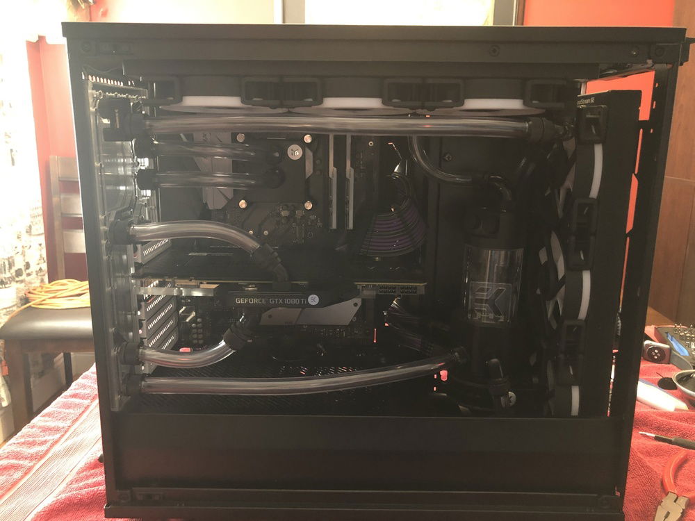 All the tubing has been run, ready to leak test.