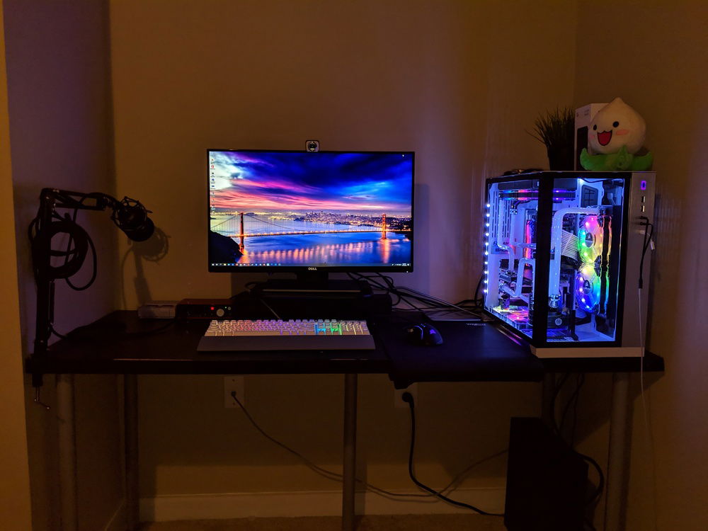 shot of desk area with completed build