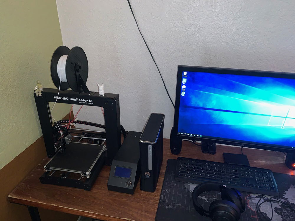 custom xbox 360 and 3d printer
