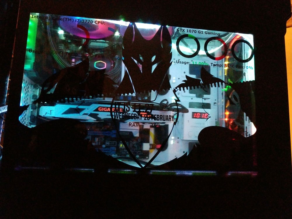 Custom white and black themed paint for the entire build.