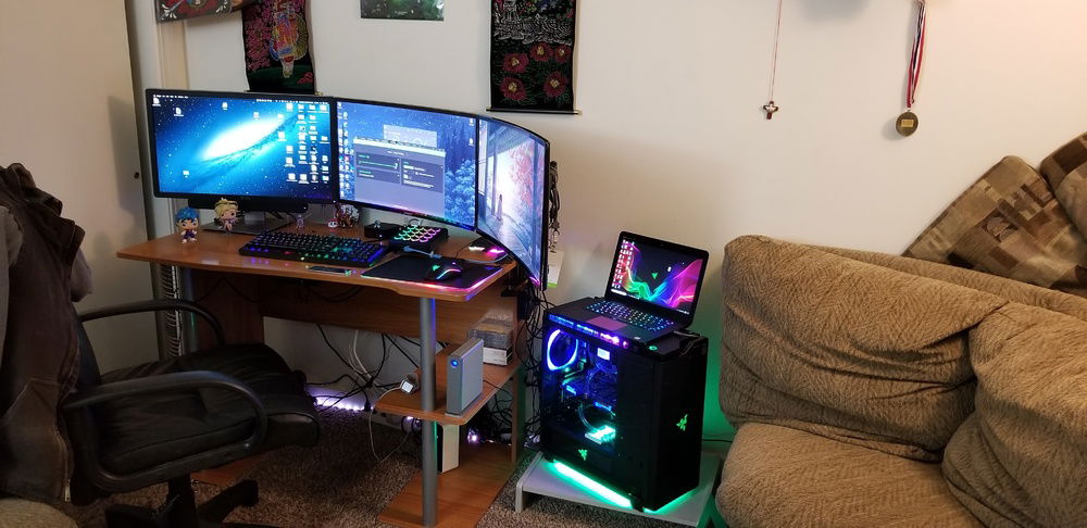 The gaming set up!