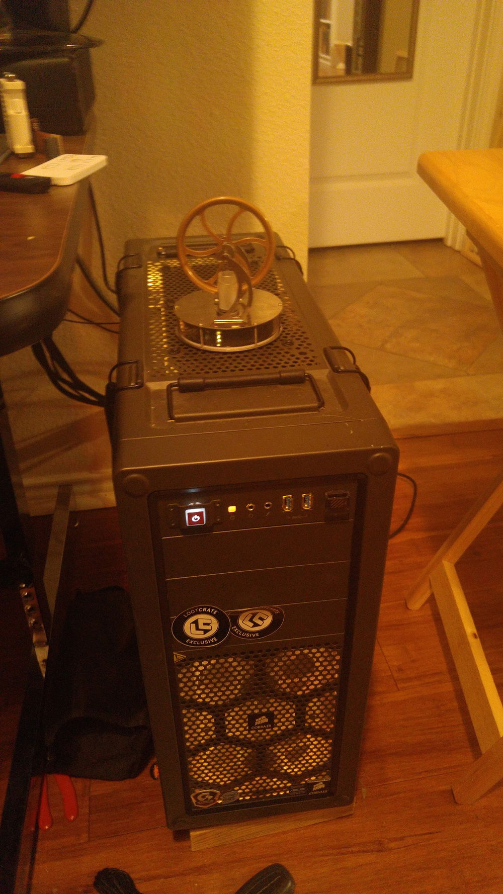 A low temp sterling engine that I got in hopes that my pc would make it run but even under full load it wont.