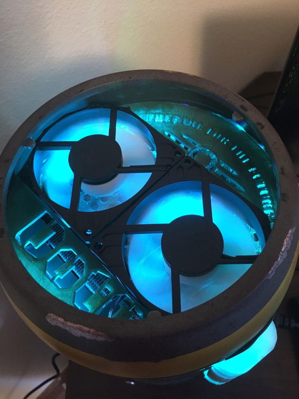 Addressable RGB from Assus cut to size.