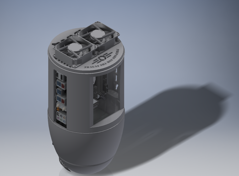 Opening designed into the case to mount various size radiators.