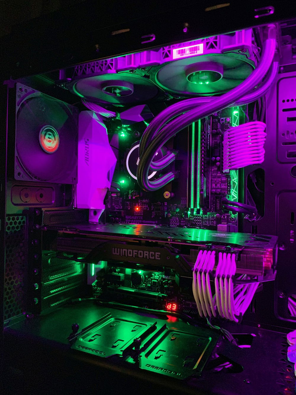 old case with top mounted AIO