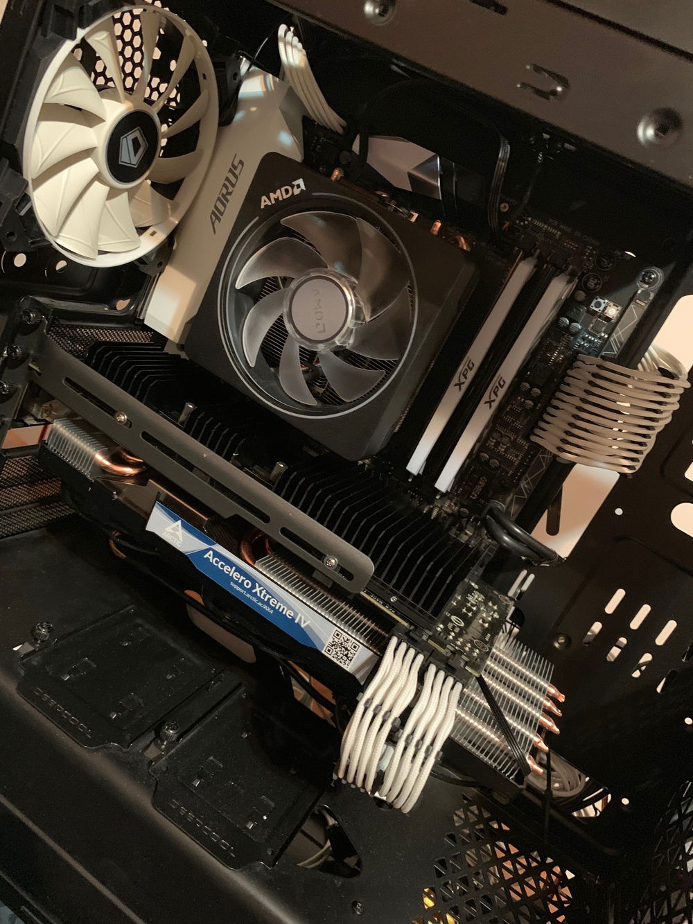 2700x with stock cooler and old case