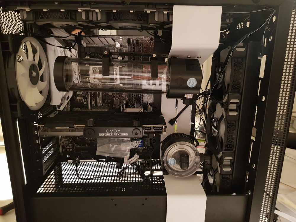 fitting it all in. the cablemod vertical gpu bracket still in backorder and decided to go ahead without it.