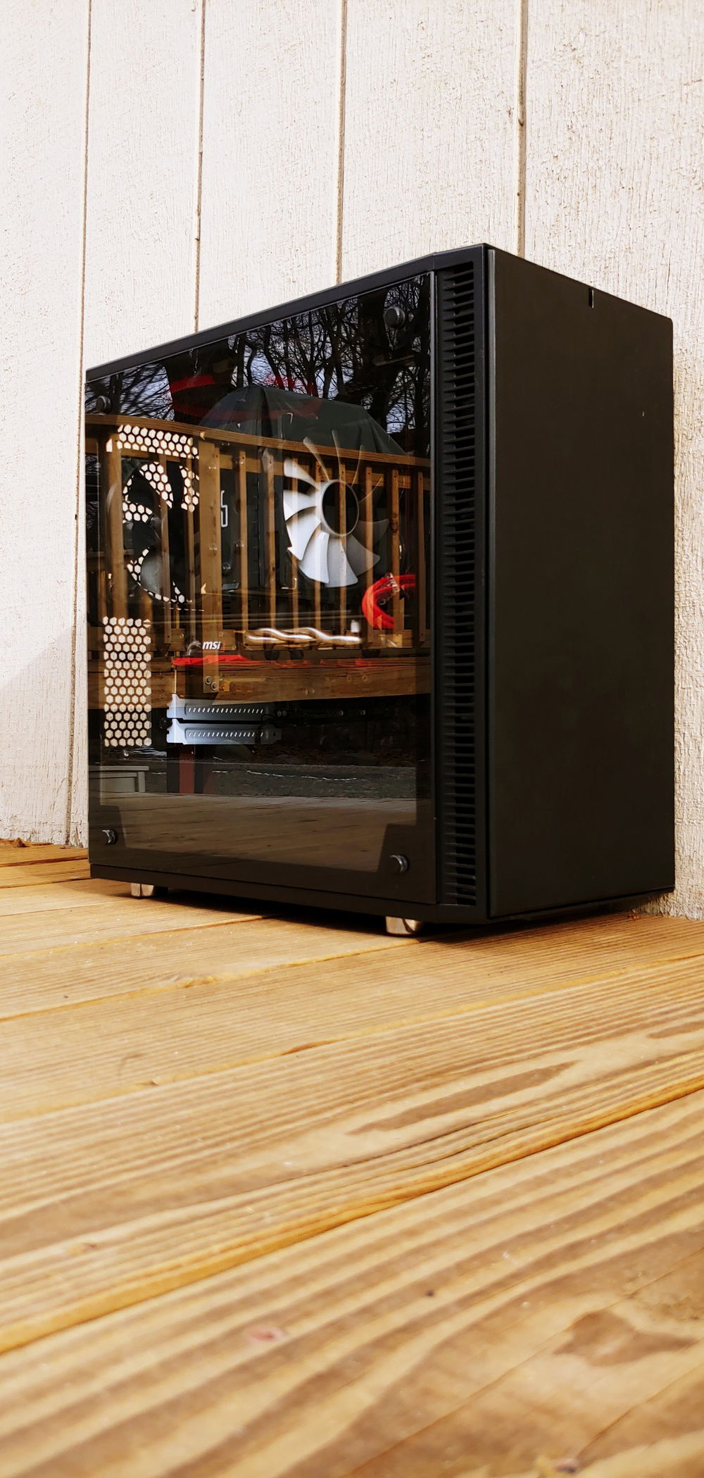 Tower with the Tempered Glass side panel on.