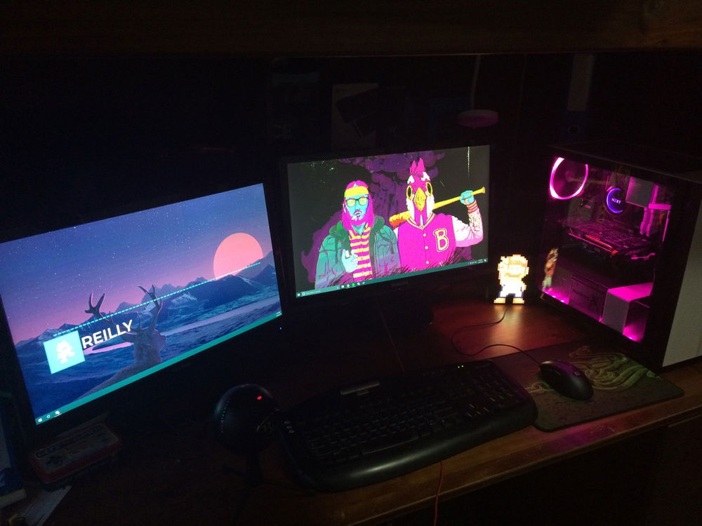 Pic of the whole setup, could use a new keyboard though.