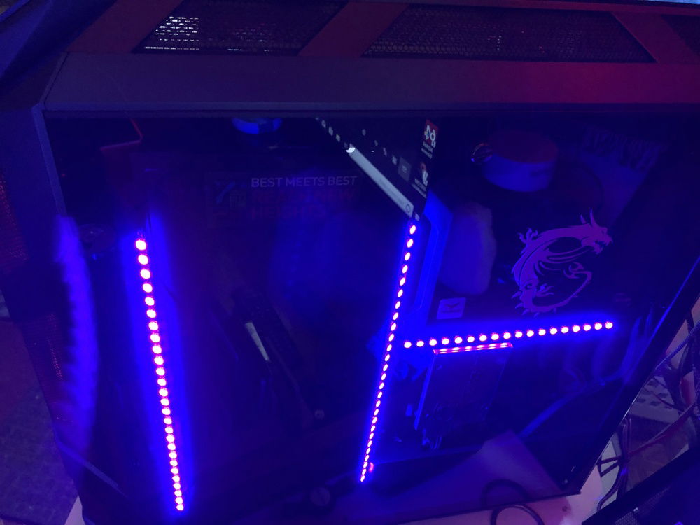 took one UV light strip out of the back to help the dragon glow